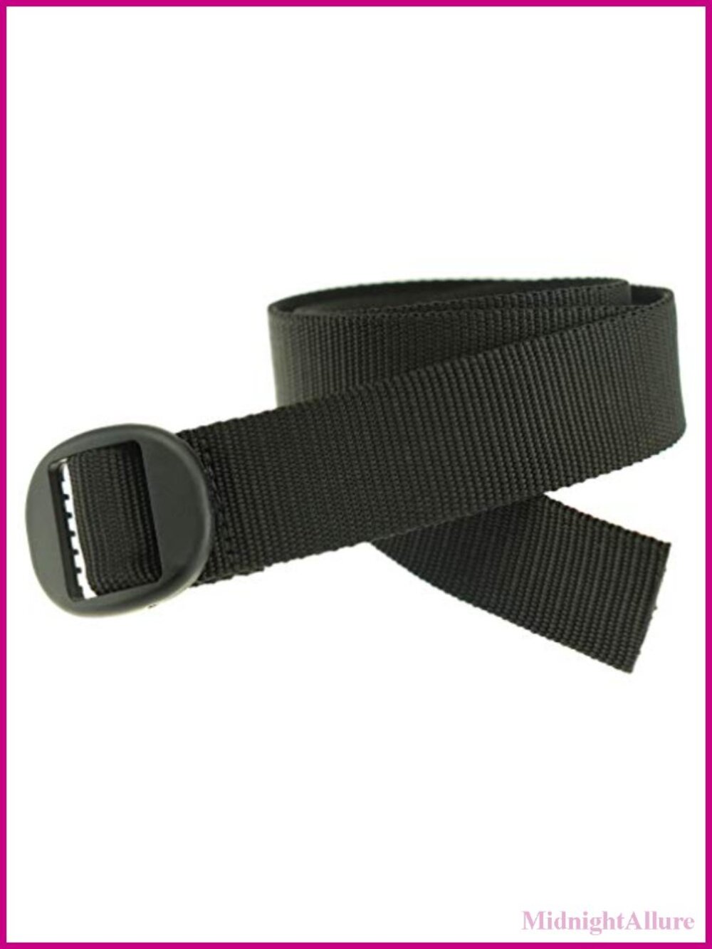 Black Nylon Web Belt Backpacker Polycarbonate Slide Hiking Outdoor